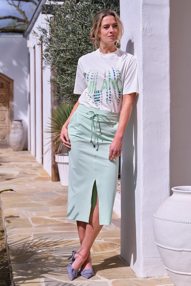 Mi Piace Heavy Travel Rok Pistachio 202424A Stretchshop.nl