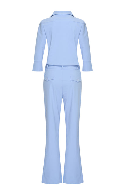 Mi Piace Heavy Travel Jumpsuit Lavender Blue 202154A Stretchshop.nl