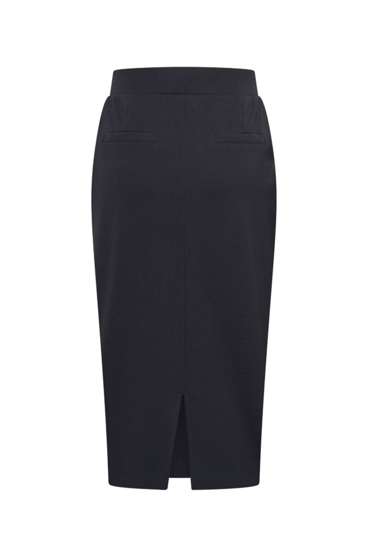 Navy blauwe sweatrok van Mi Piace met elastische taille en casual pasvorm, perfect voor comfortabele dagelijkse outfits.