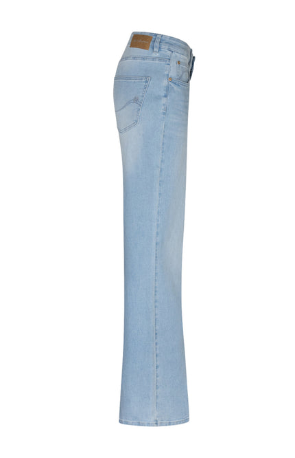 Red Button Broek Brielle Flare Denim Light Blue SRB4846 L33 Stretchshop.nl