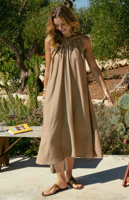 G-maxx Jurk Ilona Walnut Stretchshop.nl