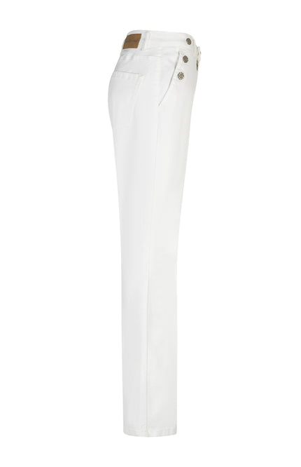 Red Button Broek Bibette Buttons Offwhite SRB4859 L33 Stretchshop.nl