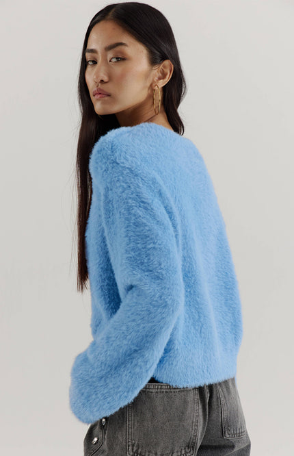 Harper & Yve Sweater Nina Azure Blue AW25W502 Stretchshop.nl