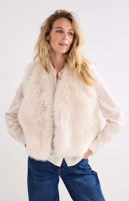 Gilet Faux Fur Lurex Snow O07-22-801
