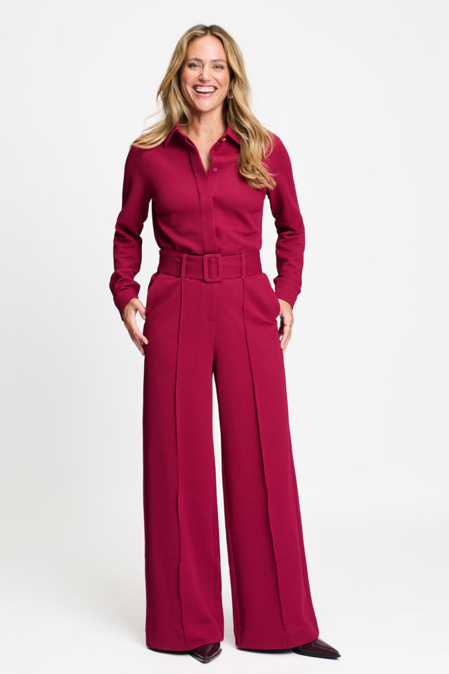Jumpsuit Megan Burgundy Red SP9749