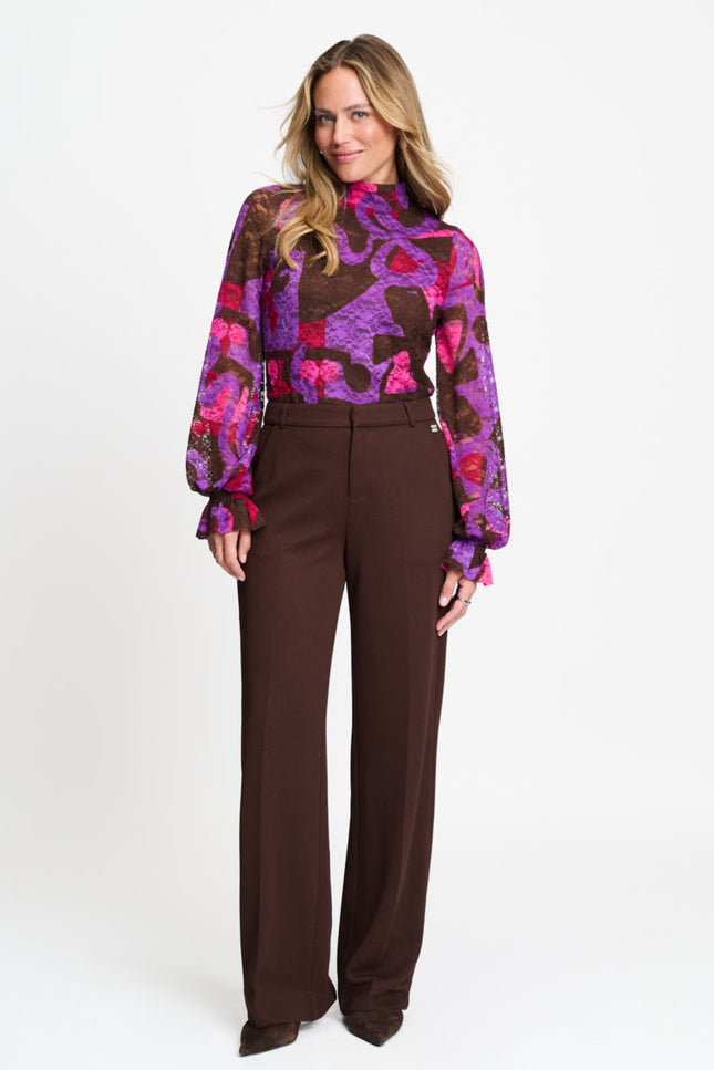 Broek Lara Chocolate Brown SP9754