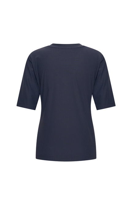 Travel Top Ribbed Navy 202644