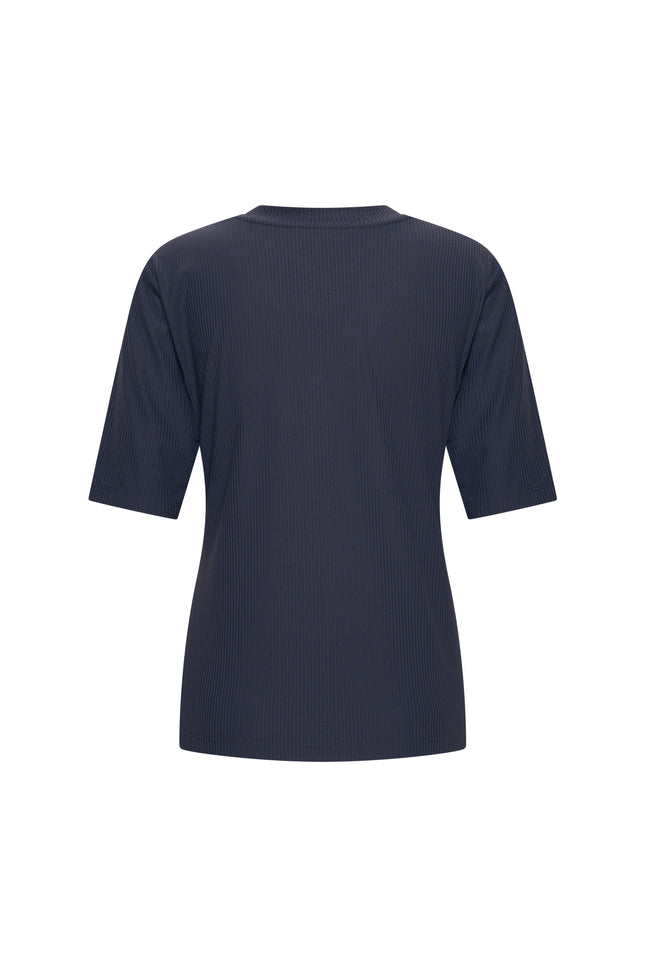 Travel Top Ribbed Navy 202644