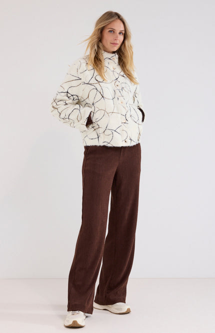 Broek Knitted Wide Leg Chocolate C49-21-101