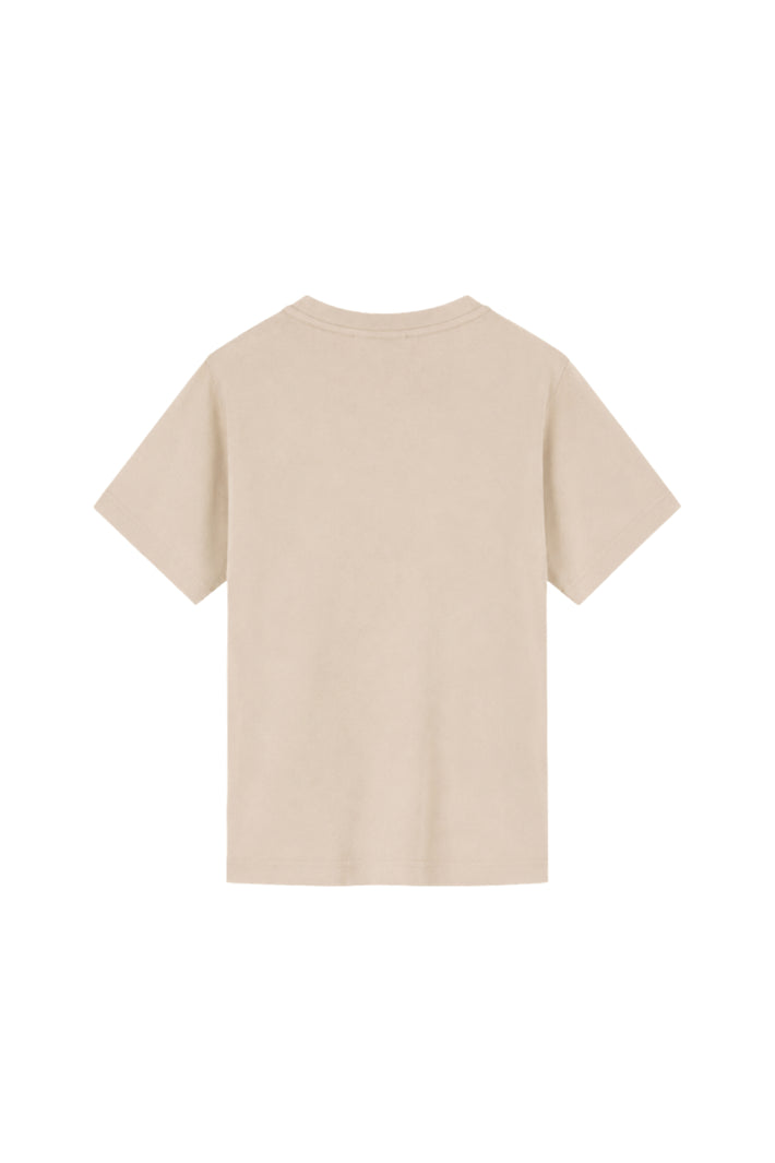 Elvira Casuals T-shirt Oui Offwhite Merlot met ronde hals en korte mouwen, zichtbaar in de afbeelding.