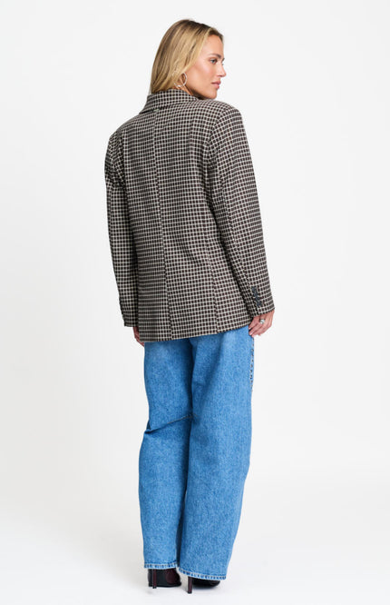 Blazer Laurie Bow Check Brown SP9726