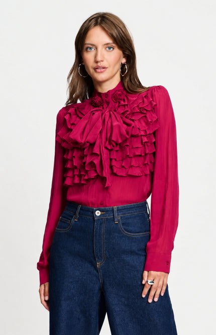 Blouse Valerie Burgundy Red SP9737