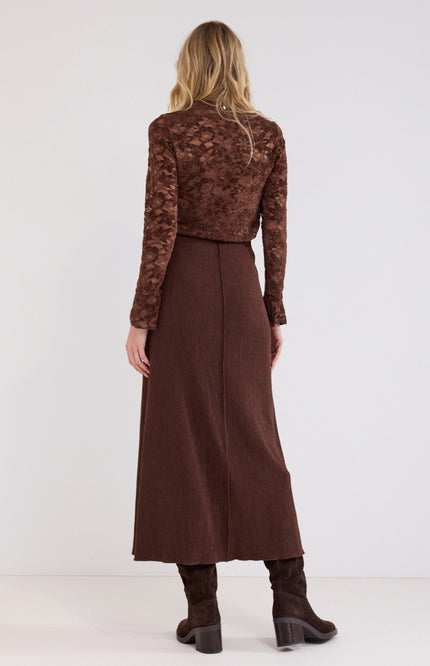 Top Velvet Stretch Lace Chocolate C65-21-401