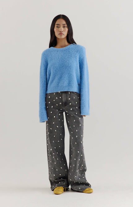 Harper & Yve Sweater Nina Azure Blue AW25W502 Stretchshop.nl
