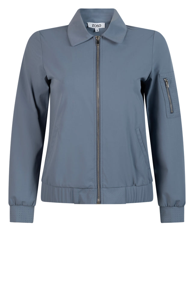Travel jacket hilda grey blue 242