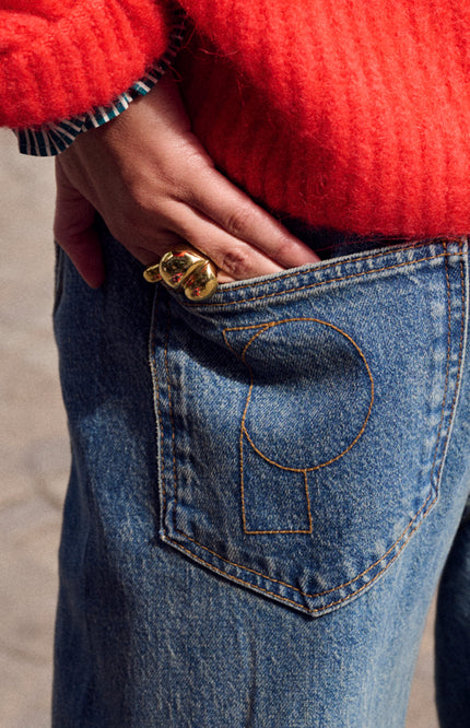 Jeans Jacky Studs Mid Blue SP9712