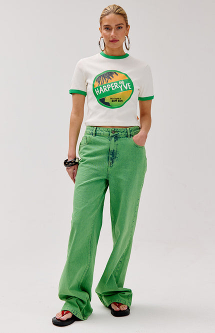 Harper & Yve T-Shirt Tacotequila Ecru HS6Y307 Stretchshop.nl