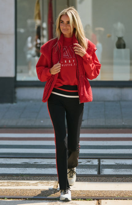 Broek Chloe Black Red A26