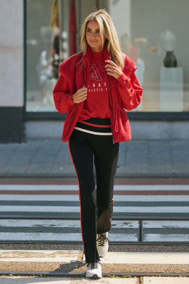 Broek Chloe Black Red A26