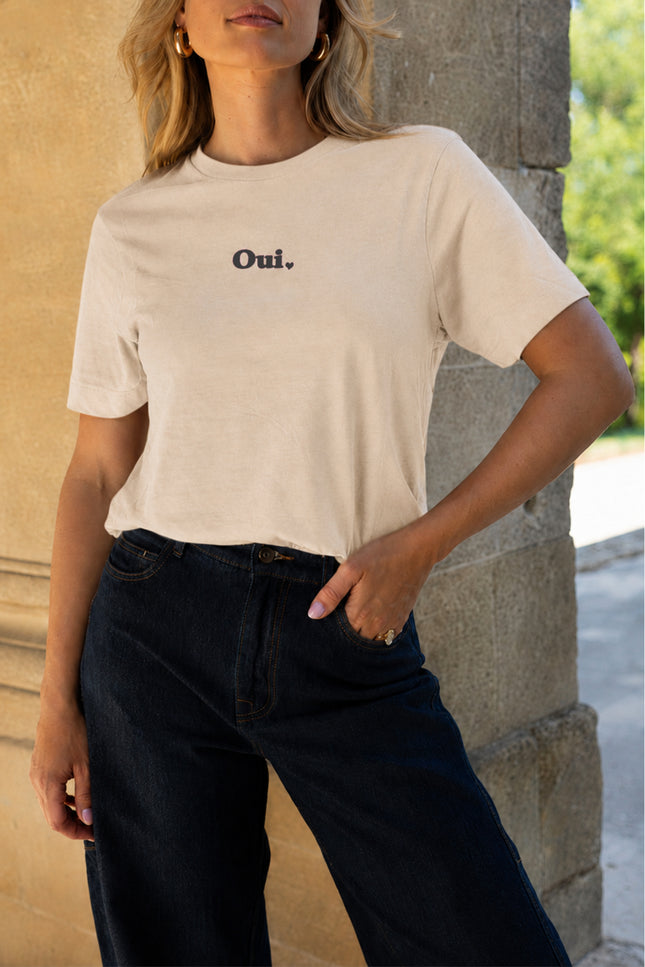 T-shirt Oui Offwhite Dark Coffee