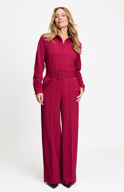 Jumpsuit Megan Burgundy Red SP9749