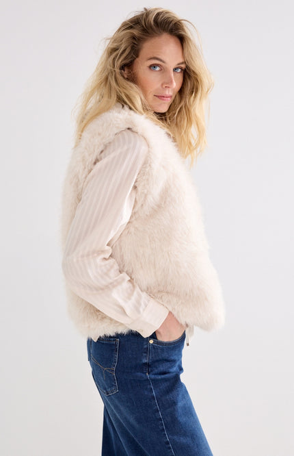 Gilet Faux Fur Lurex Snow O07-22-801