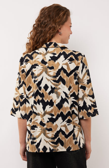 Blouse Uma Light Camel Black