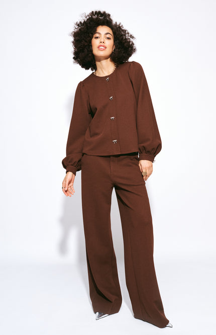 Broek Lara Chocolate Brown SP9754