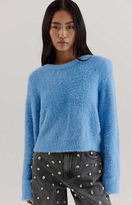 Harper & Yve Sweater Nina Azure Blue AW25W502 Stretchshop.nl