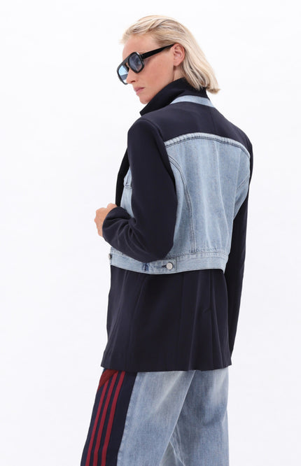 Blazer Met Jeans Navy D170L