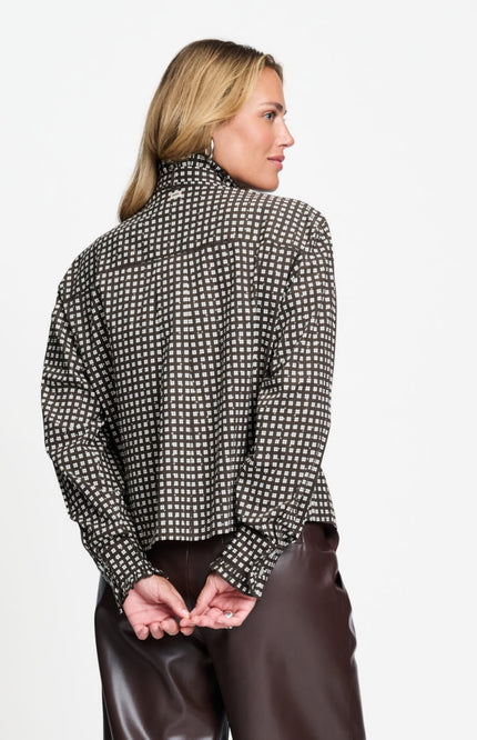 Blouse Noa Check Brown SP9732