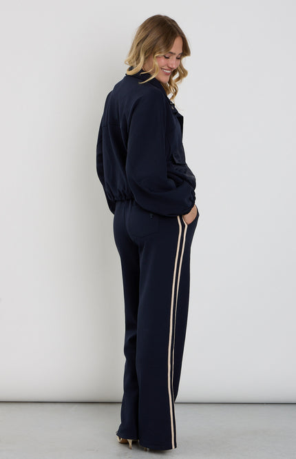 Broek Met Strepen Navy D501L