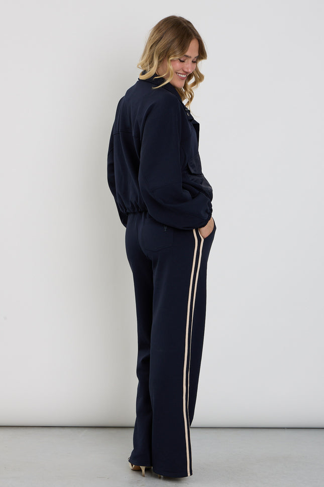 Broek Met Strepen Navy D501L