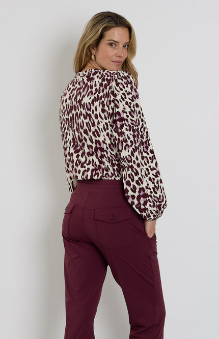 Travel Blouse Nathalie Mauve Bordeaux 264