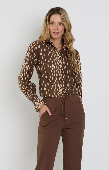 Travel Blouse Bambi Print Chestnut 202108