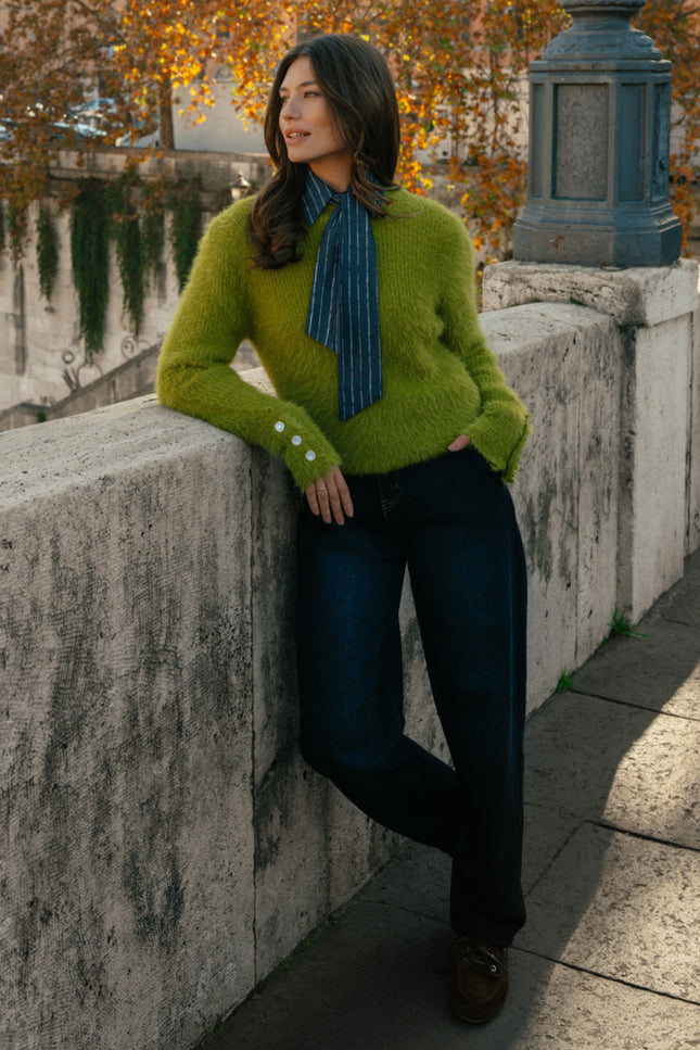 Sweater Máille Knitting Golden Cypress