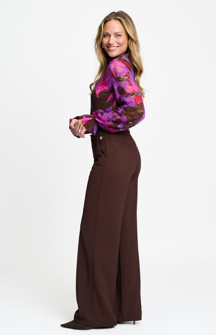 Broek Lara Chocolate Brown SP9754