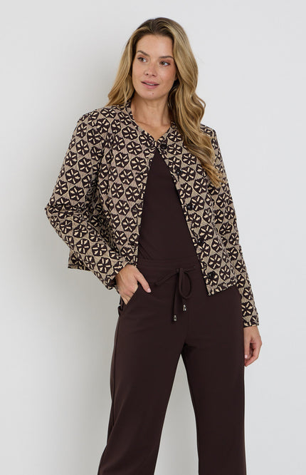 Travel Jacket Harvest Ikat Print Espresso 202811