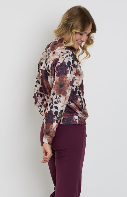 Bomber Bloemprint Camel 183680