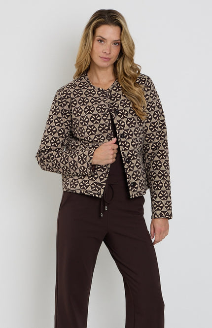 Travel Jacket Harvest Ikat Print Espresso 202811