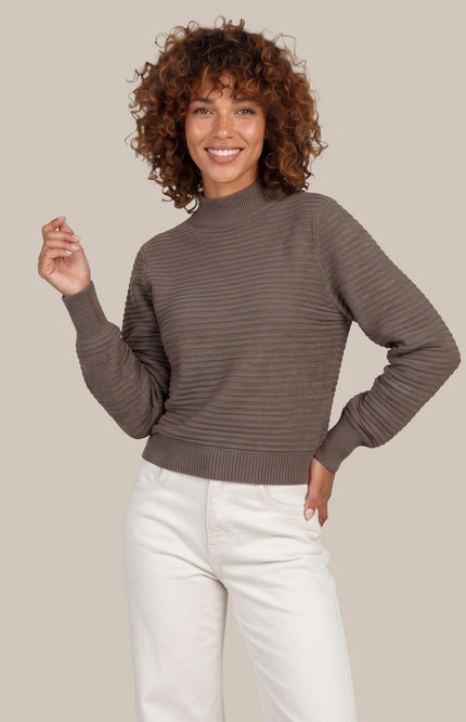 Top Tuiren Knitting Dark Earth