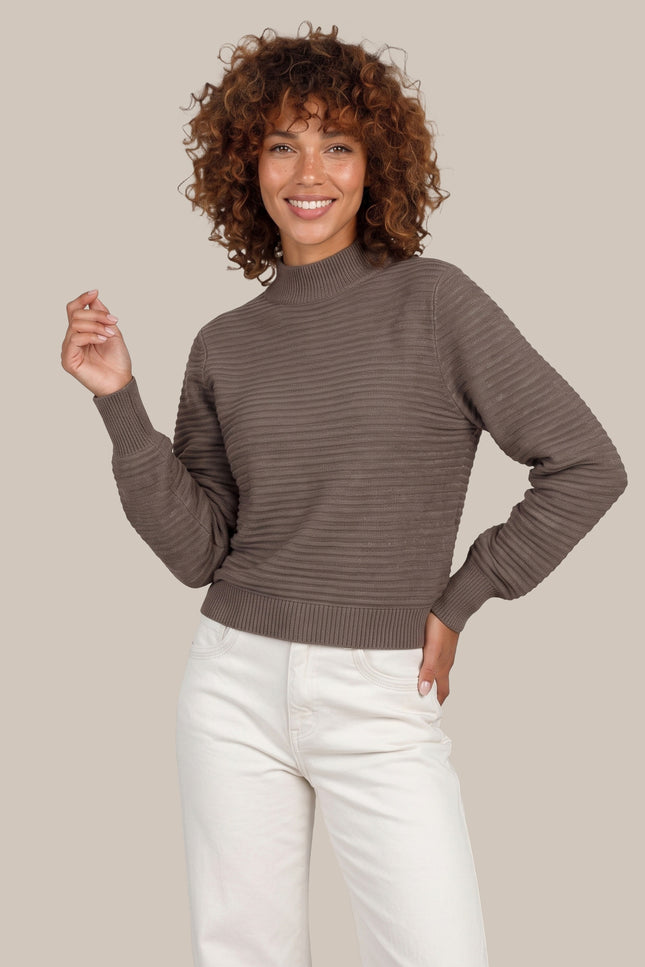 Top Tuiren Knitting Dark Earth