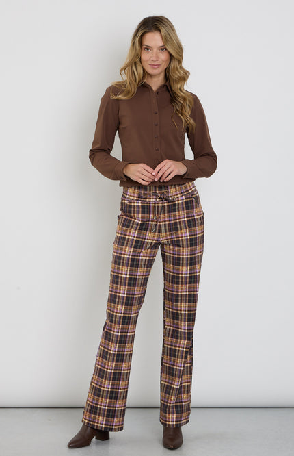 Heavy Travel Broek Check Winter Purple 202136