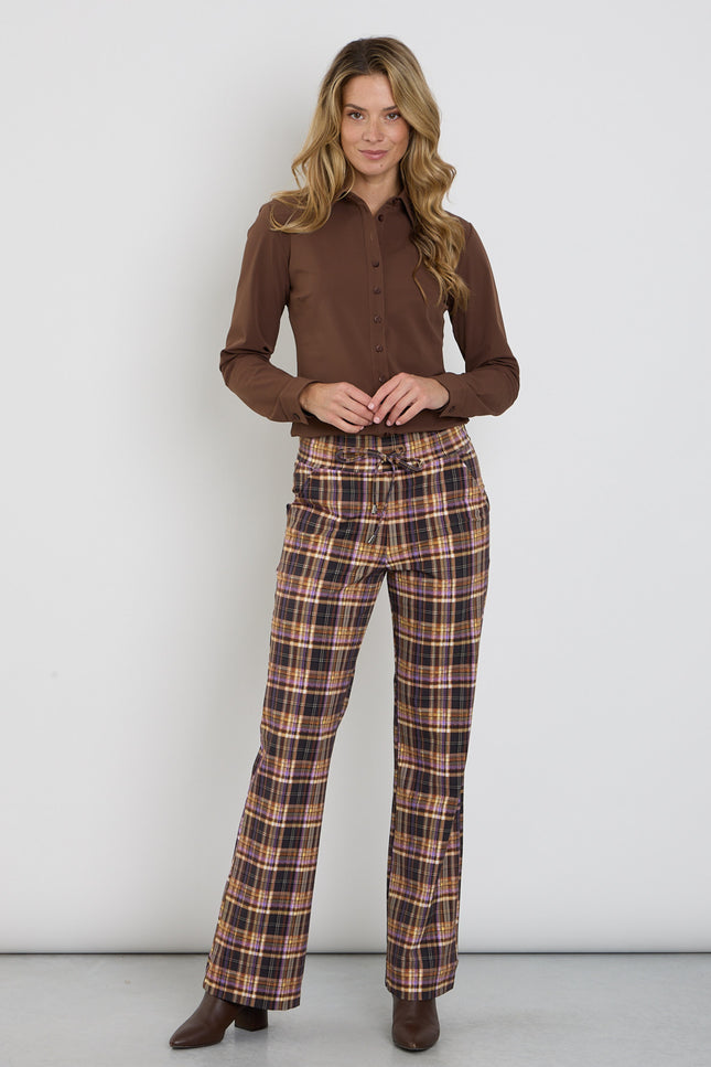 Heavy Travel Broek Check Winter Purple 202136