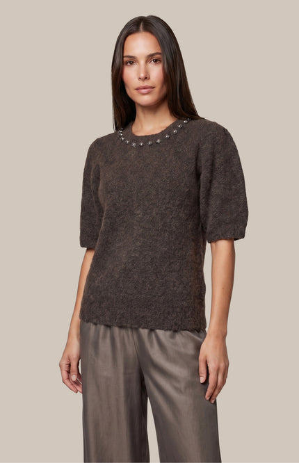 Sweater Eiléan Knitting Dark Earth