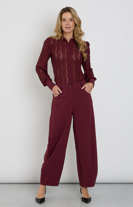 Travel Blouse Kant Burgundy 202352