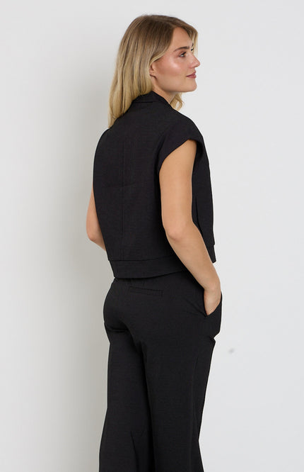 Bomber Sleeveless Fancy Punta Black SRB5127