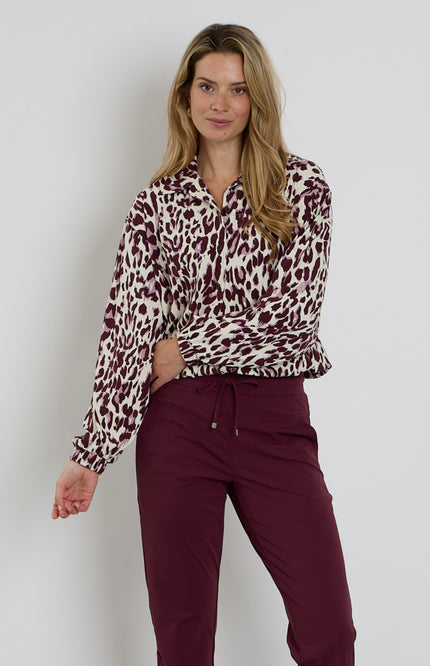 Travel Blouse Daphne Mauve Bordeaux 264