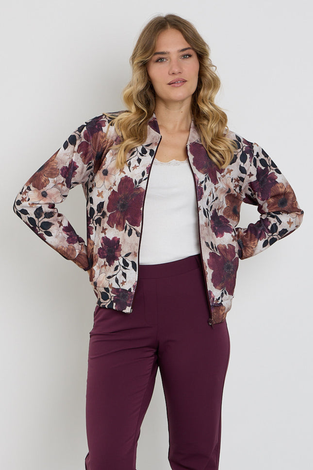 Bomber Bloemprint Camel 183680