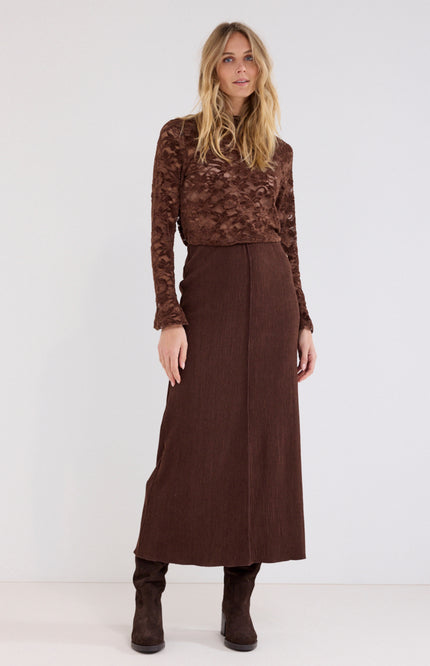 Top Velvet Stretch Lace Chocolate C65-21-401